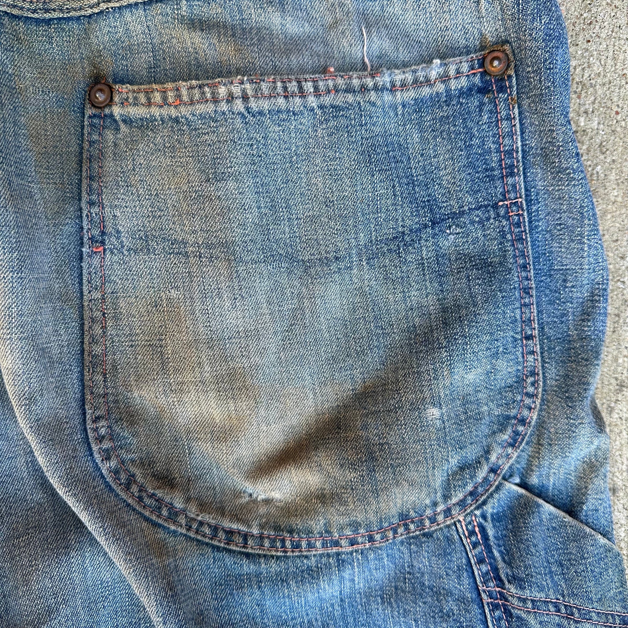 1930’s Casey Jones Buckleback Denim Jeans 39” x 30”