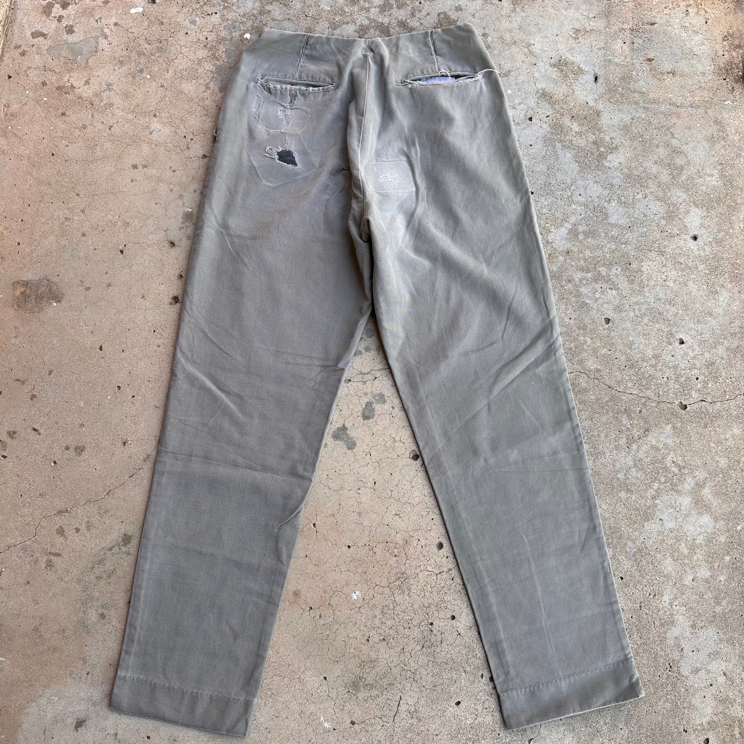 1940’s Levi’s Sportswear Grey Cotton Pants 30” x 31”