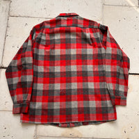 1950’s/60’s Sportsman Woolynella Plaid Loop Collar Shirt XL