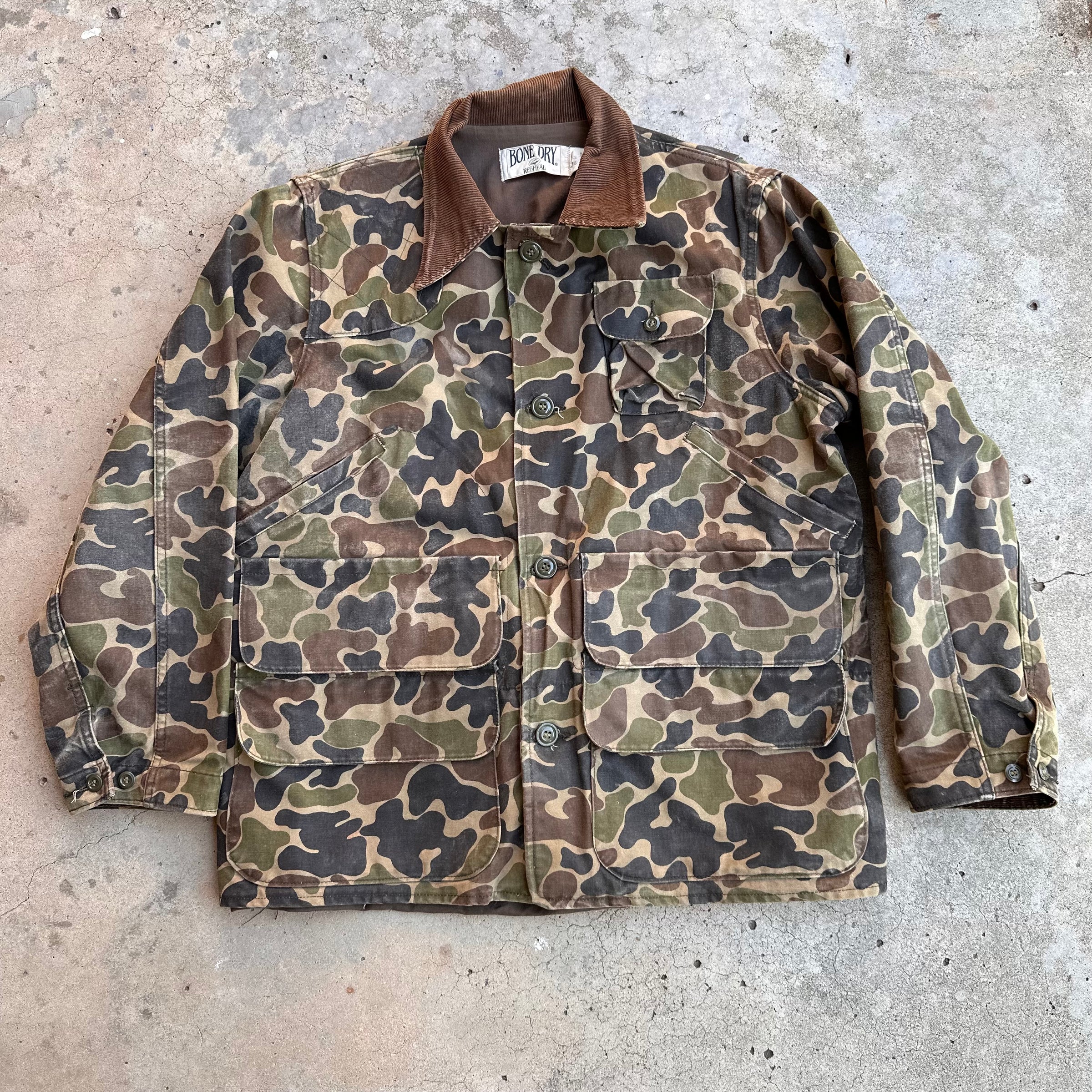 1970’s RedHead Bone Dry Duck Hunter Camo Hunting Jacket Size 42
