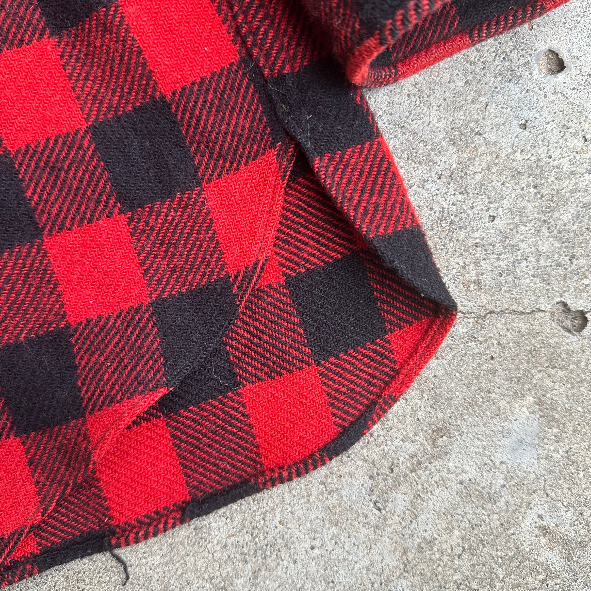 1950’s Woolrich Buffalo Plaid Wool Flannel Shirt XL
