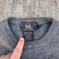 1990’s RRL Grey Lambswool Sweater Large
