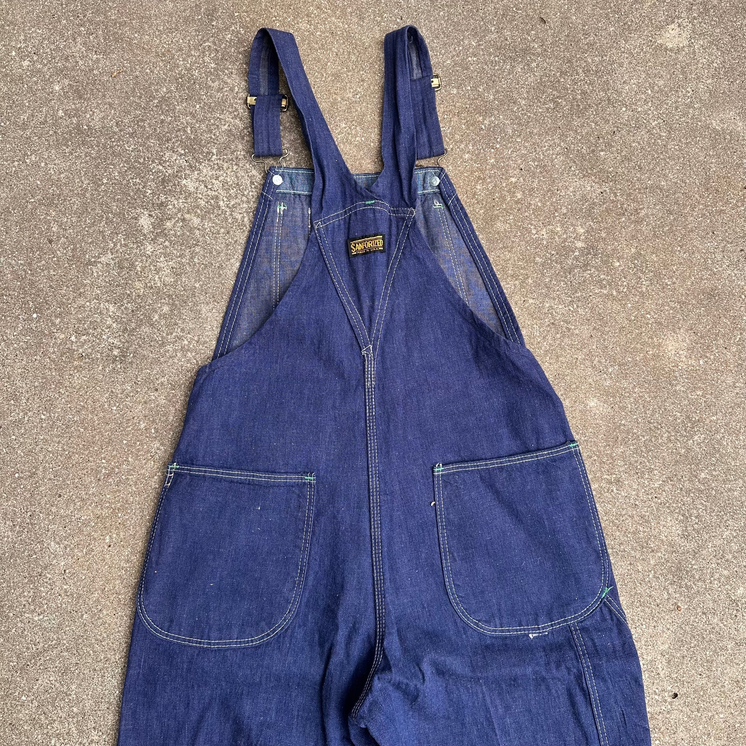 1950’s/60’s Mint Sanforized Denim Overalls 30” Waist