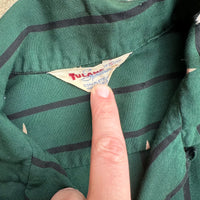 1950’s Tulane Sportswear Rockabilly Gabardine Loop Collar Shirt Small