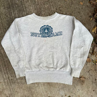 1950’s Notre Dame Champion Running Man Flock Print Sweatshirt Medium