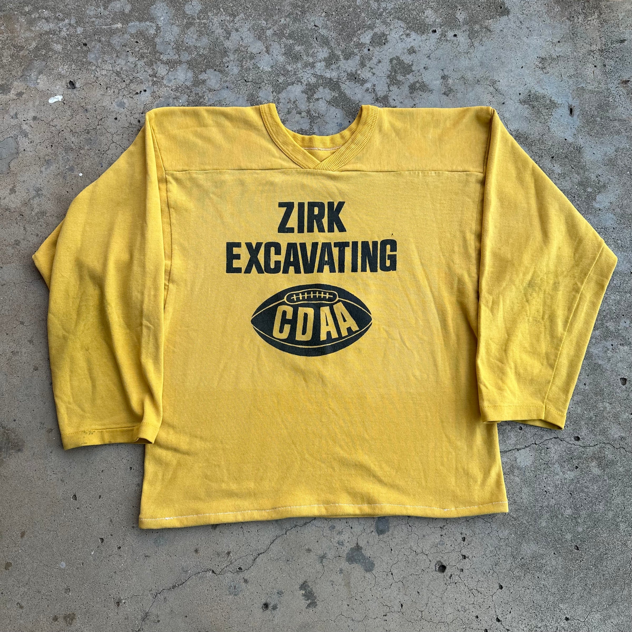 1960’s Zirk Excavating Cotton Football Jersey Small