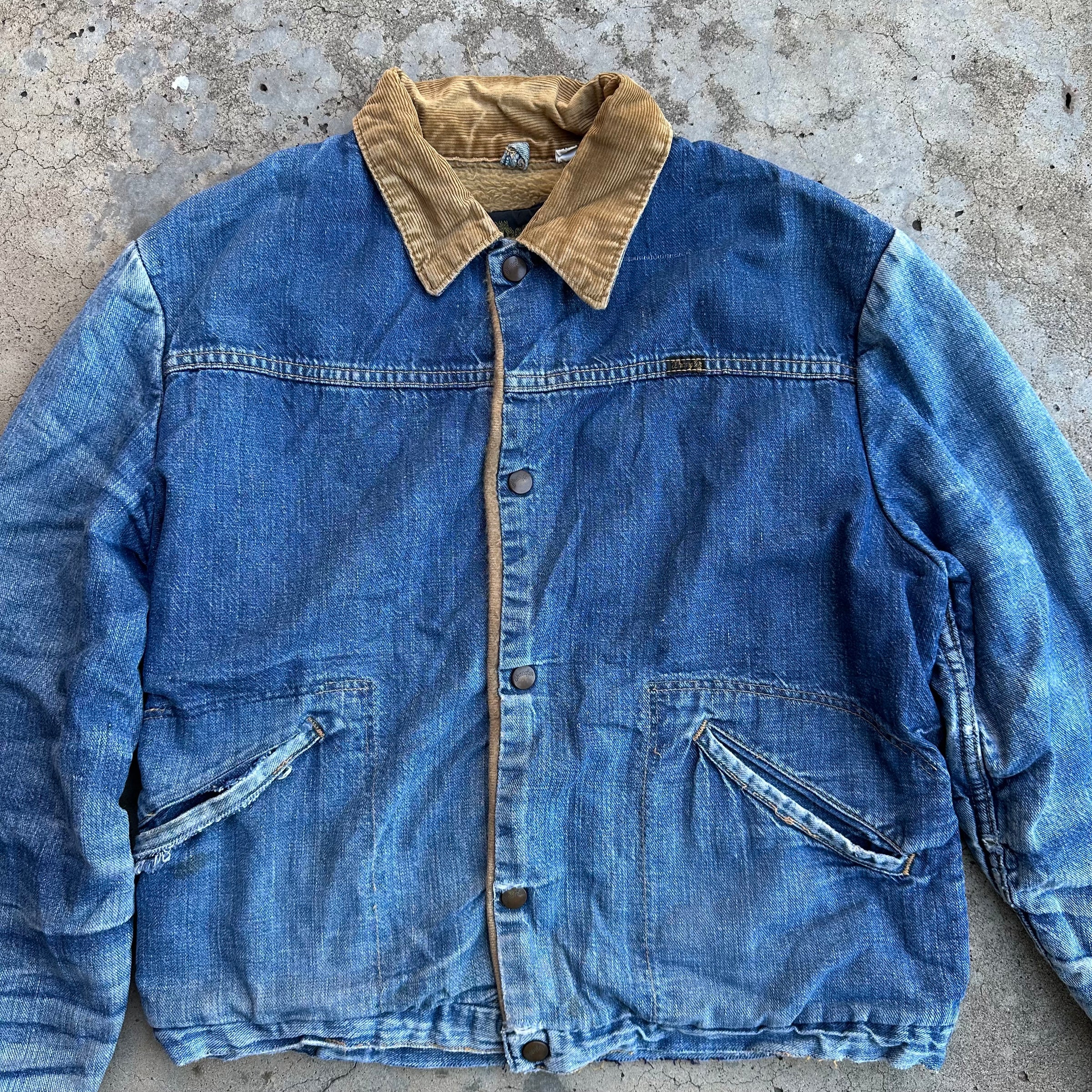 1960’s Wrangler Sherpa Lined Denim Jacket Size 42