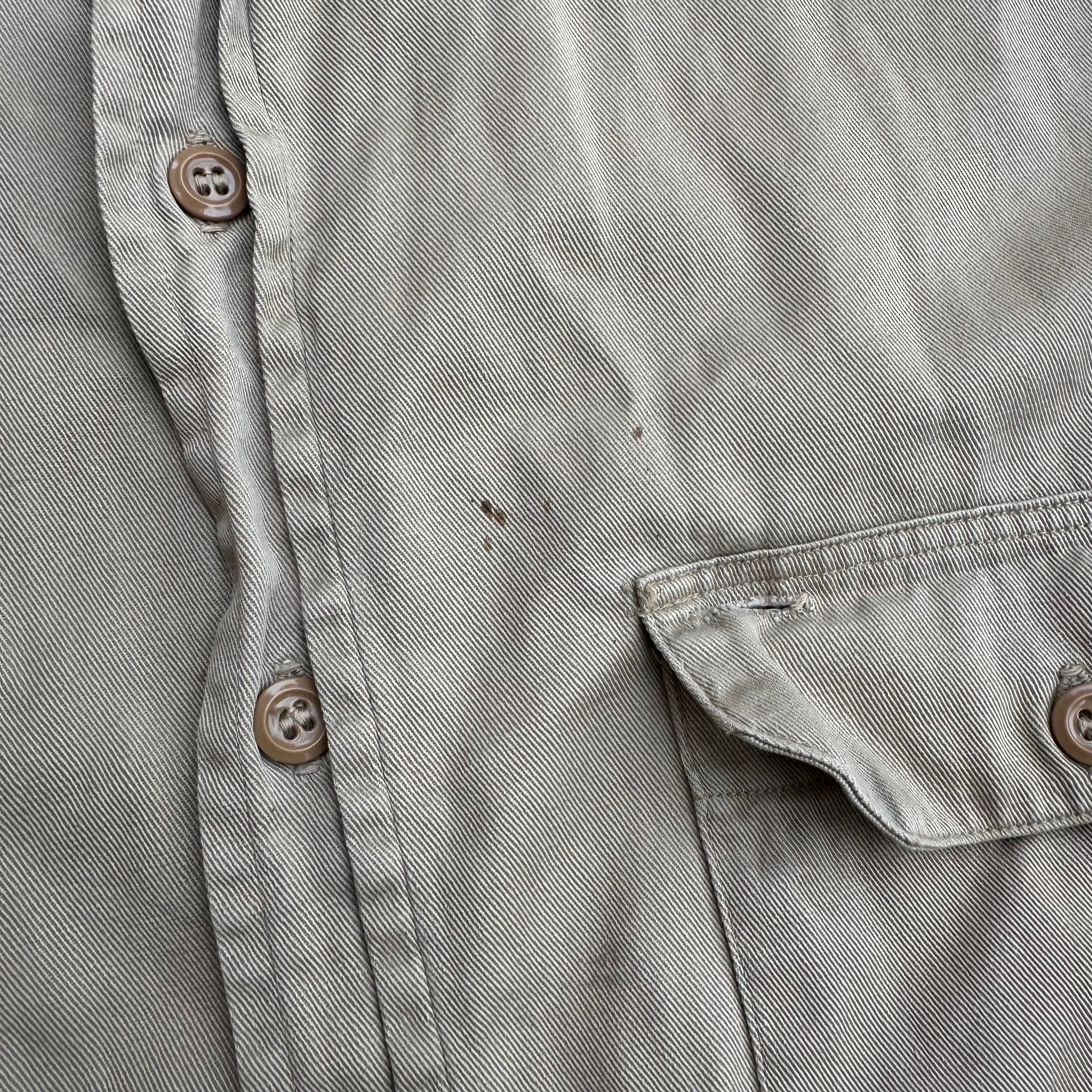 1950’s/60’s Stur-Dee Twist Twill Khaki Work Shirt Large