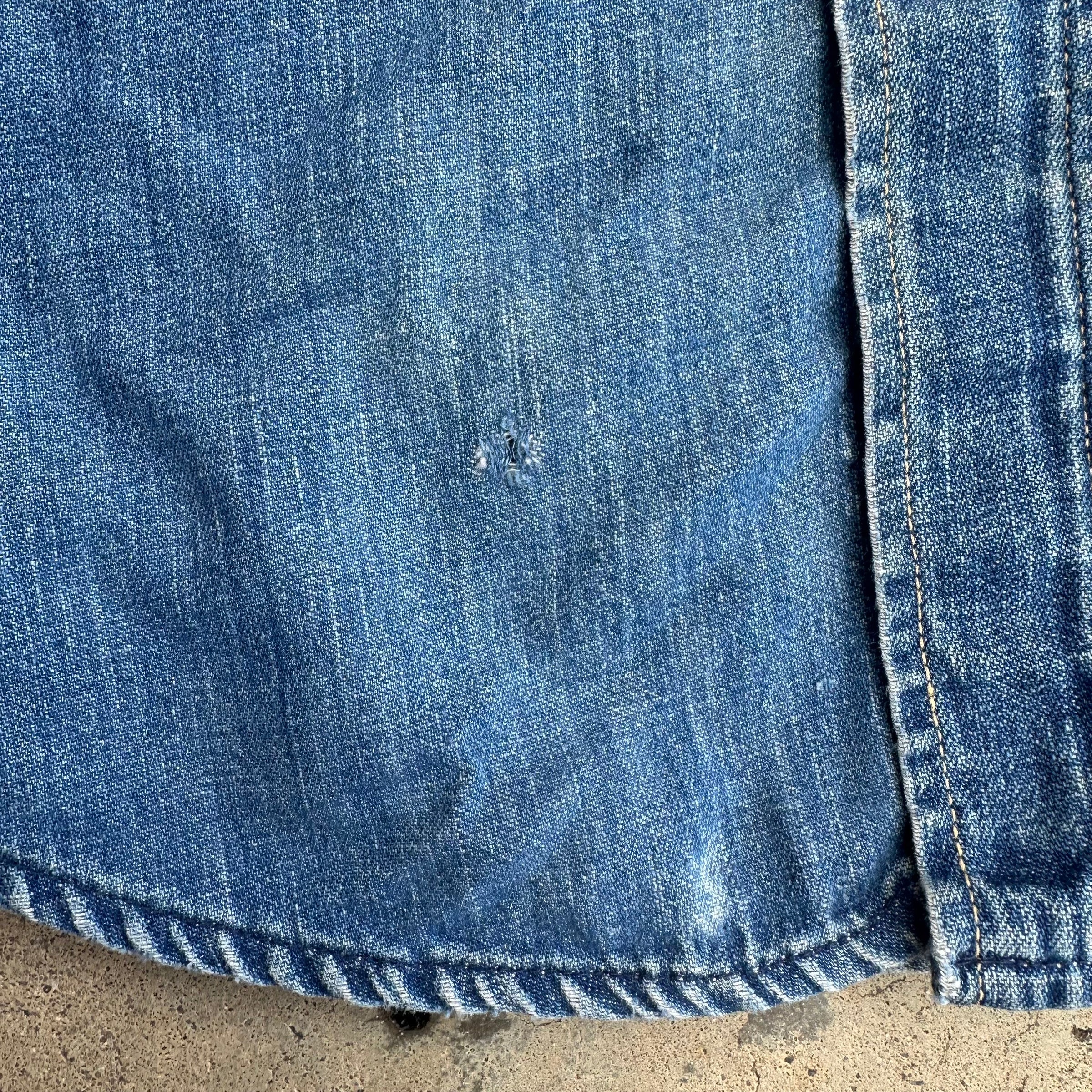 Late 40’s Wrangler Denim Shirt 18.5” Chest