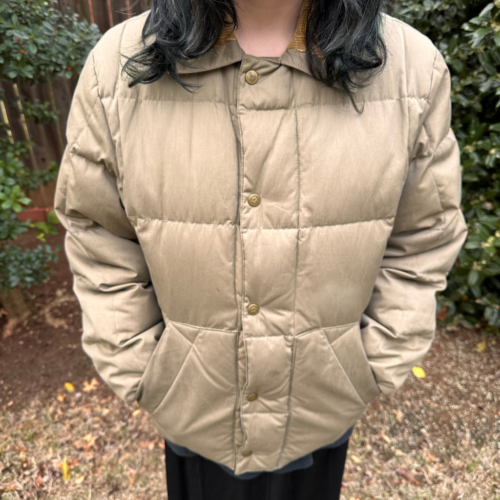 Vintage 1970'S Eddie Bauer black tag striped cotton knit sweater, made in the USA, size M, women's. cotton Beige type Vintage Second Hand
