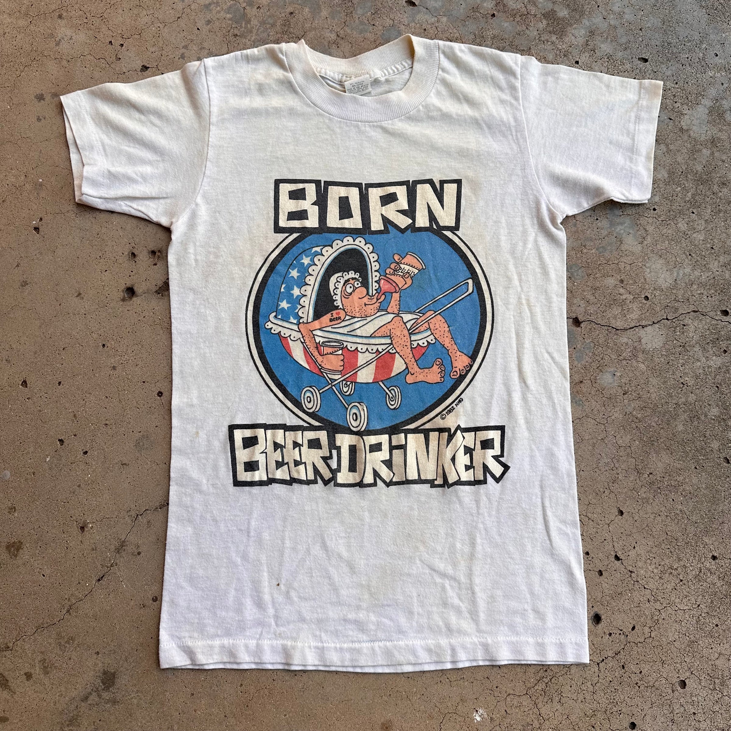 1980’s Born Beer Drinker T-Shirt XS