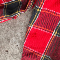 1960’s Sears Cotton Plaid Flannel Shirt 24” Chest