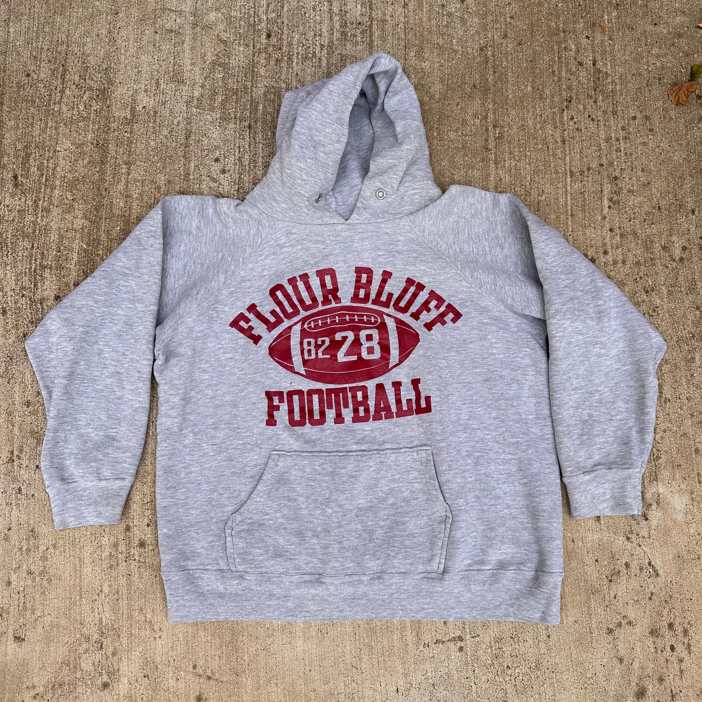 1980’s Flour Bluff Football Champion Hooded Sweatshirt Tagged XL