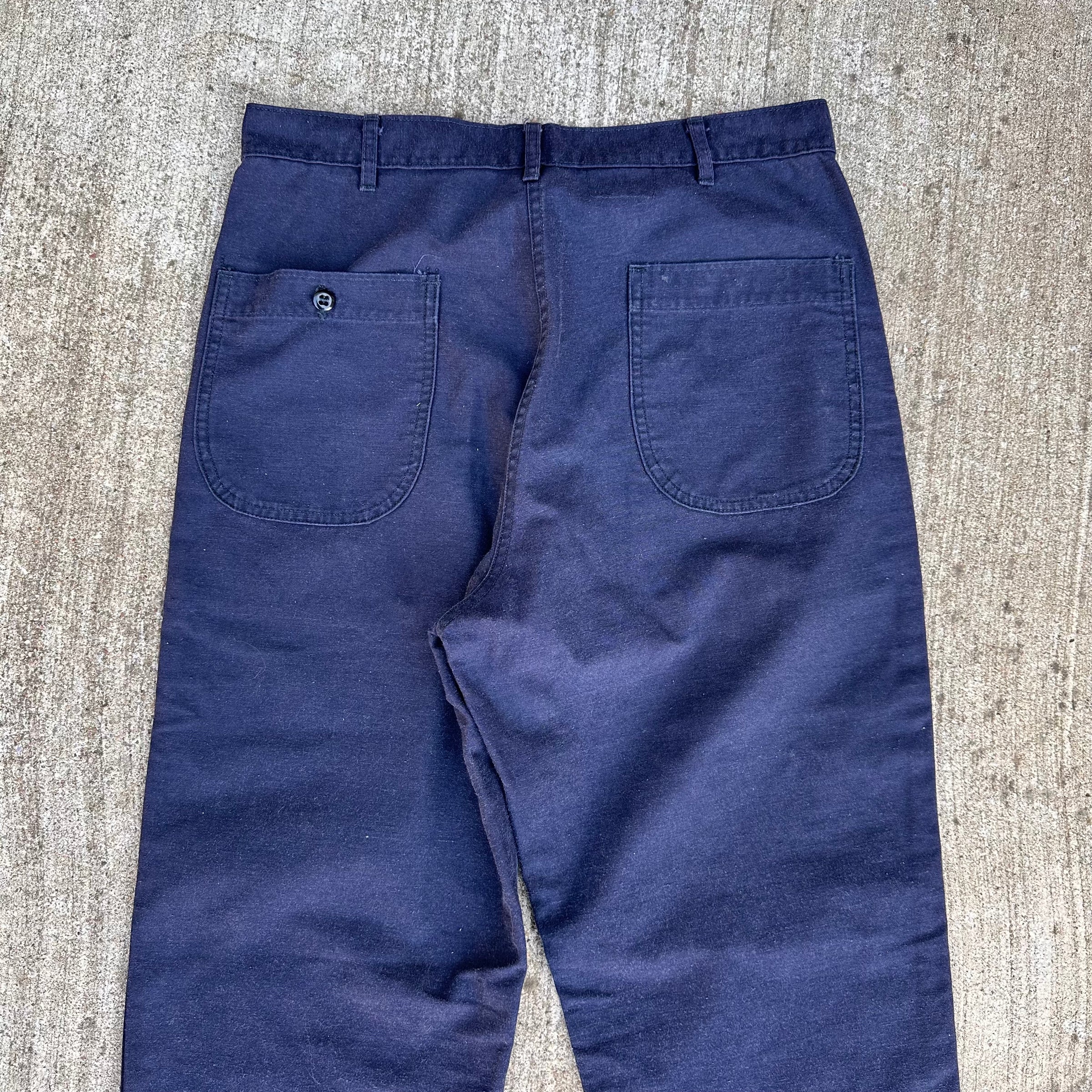 1970’s USN Dark Blue Utility Trousers 31” x 32”