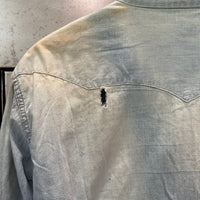1960’s Wrangler 27MW Chambray Pearl Snap Western Shirt M/L
