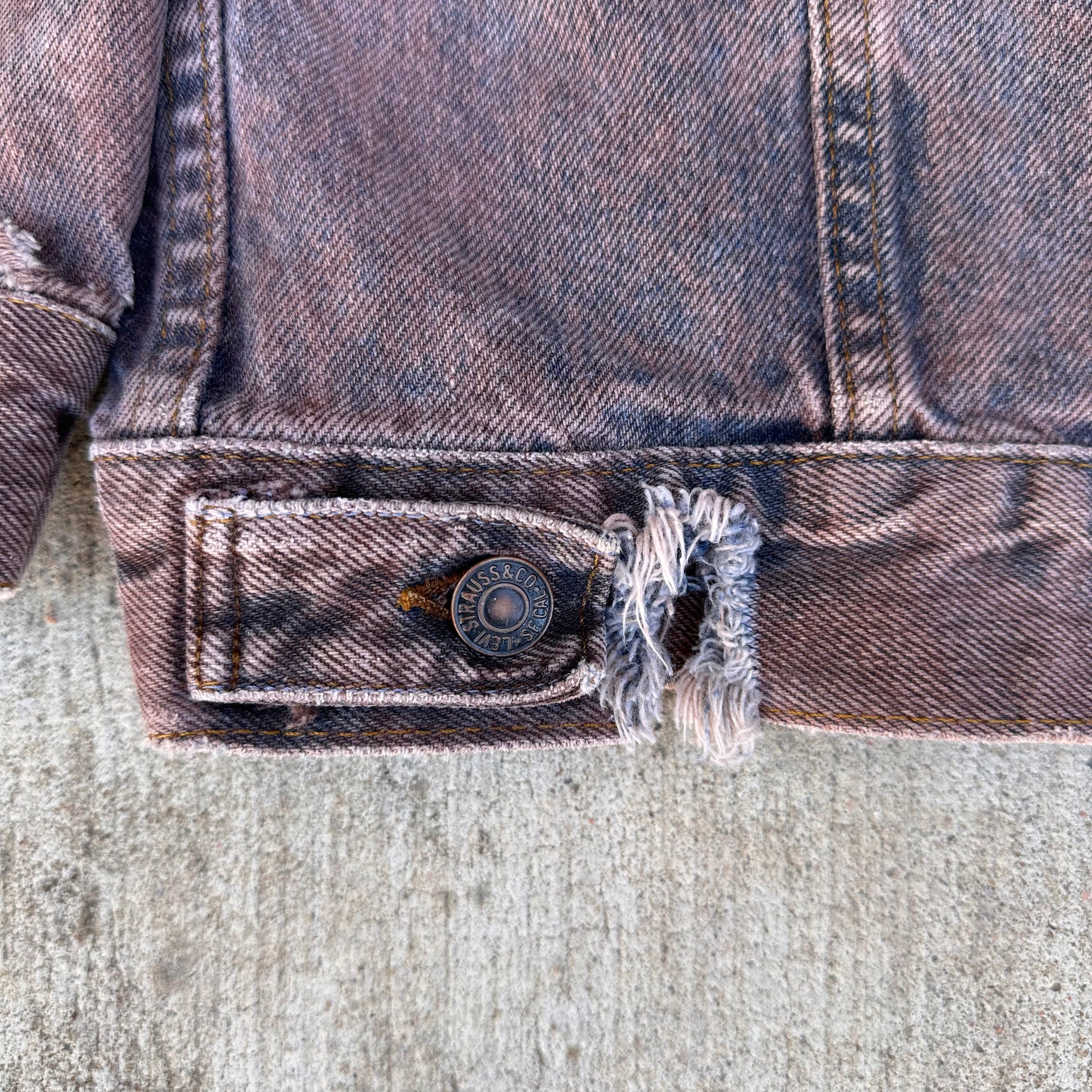 1980’s Overdyed Levi’s Denim Trucker Jacket 23” Chest