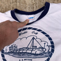 1970’s SS Meteor Whaleback Ship Ringer T-Shirt S/M