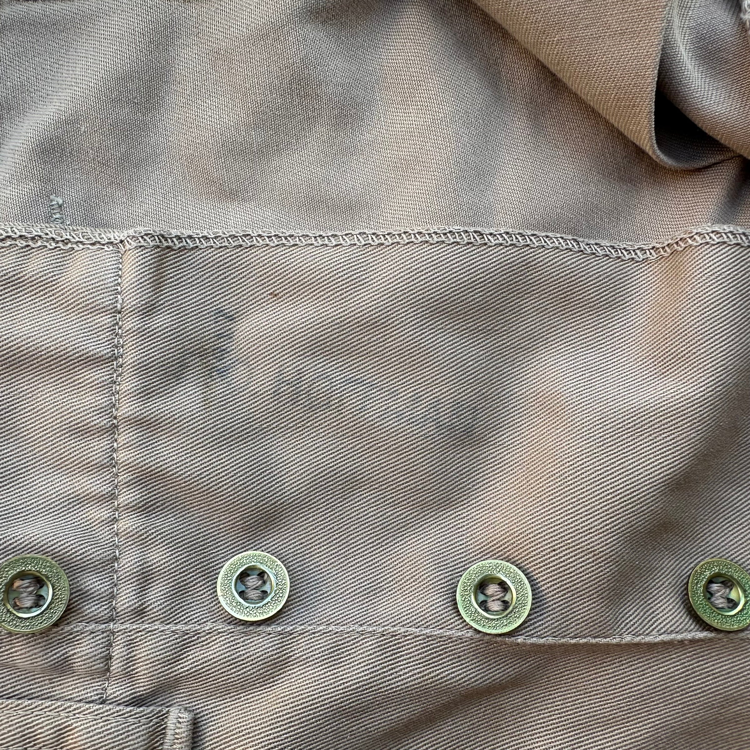 1940’s WWII USMC Khaki Chino Pants with Metal Buttons 31” Waist