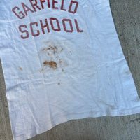 1940’s/50’s Thrashed Garfield School Flock Print T-Shirt XS
