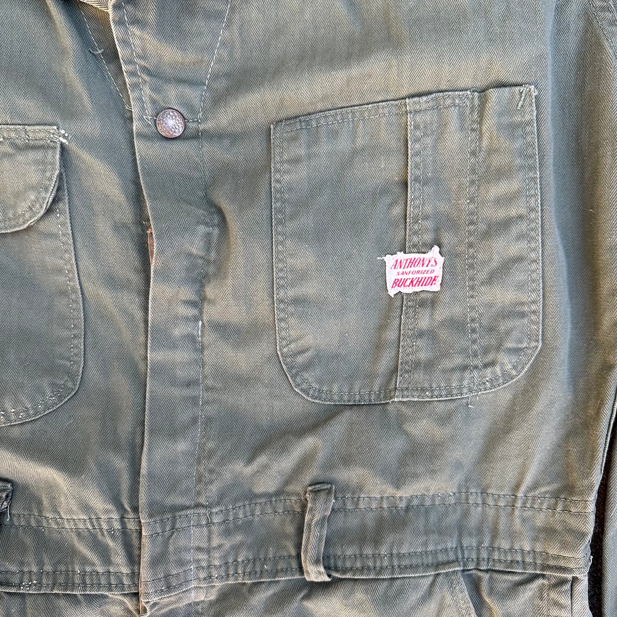 1940’s Anthony’s Buckhide HBT Coveralls 24” Chest