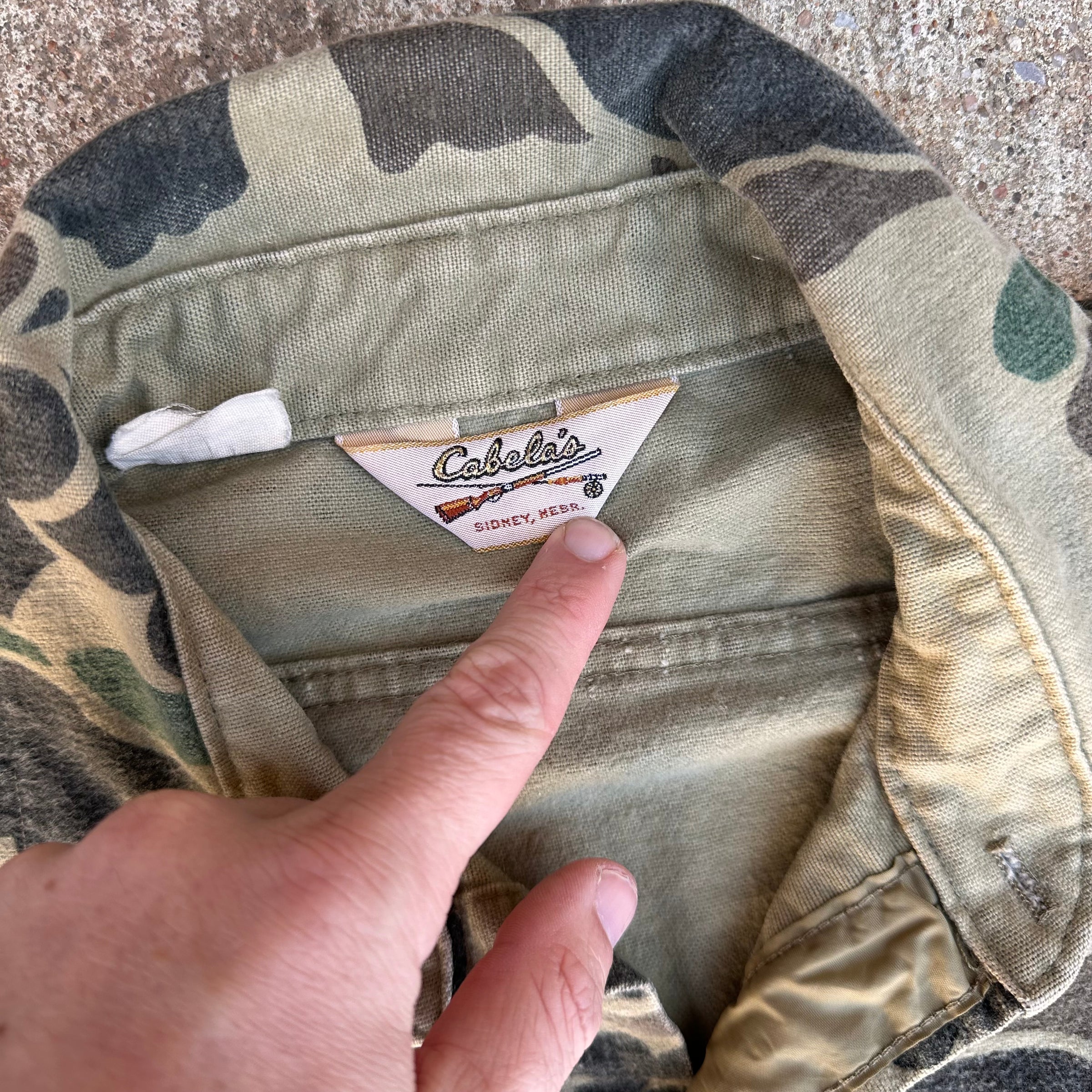 1970’s/80’s Cabelas Hunting Camo Brushed Cotton Flannel Shirt XL