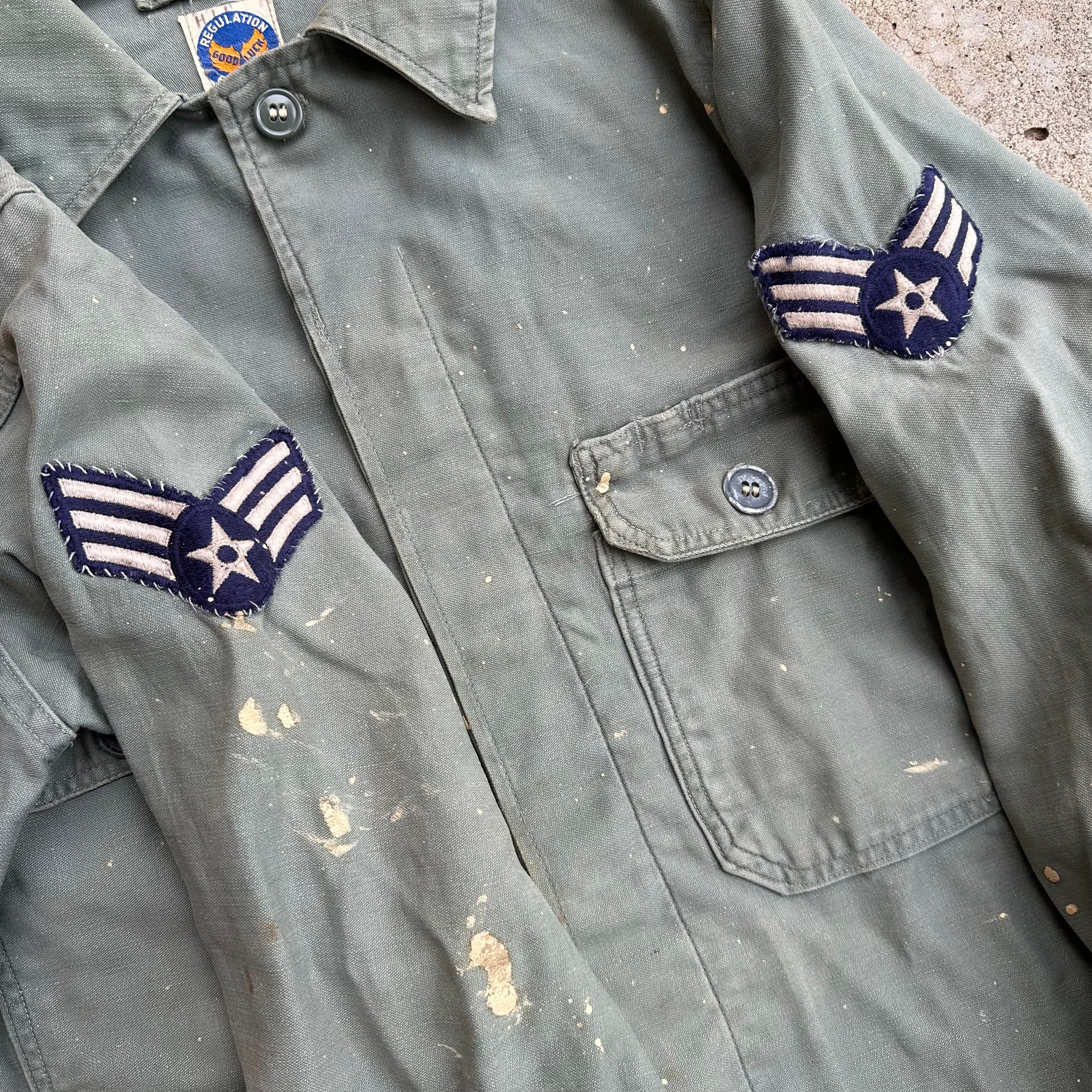 1950’s/60’s USAF Private Purchase Sage Green 507 Fatigue Shirt