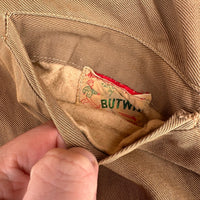 1940’s Butwin Two-Tone Nylon Fleece Reversible Varsity Jacket 24” Chest