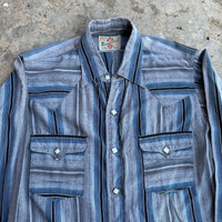 1950’s Thunderbird Rayon Pearl Snap Western Shirt Small