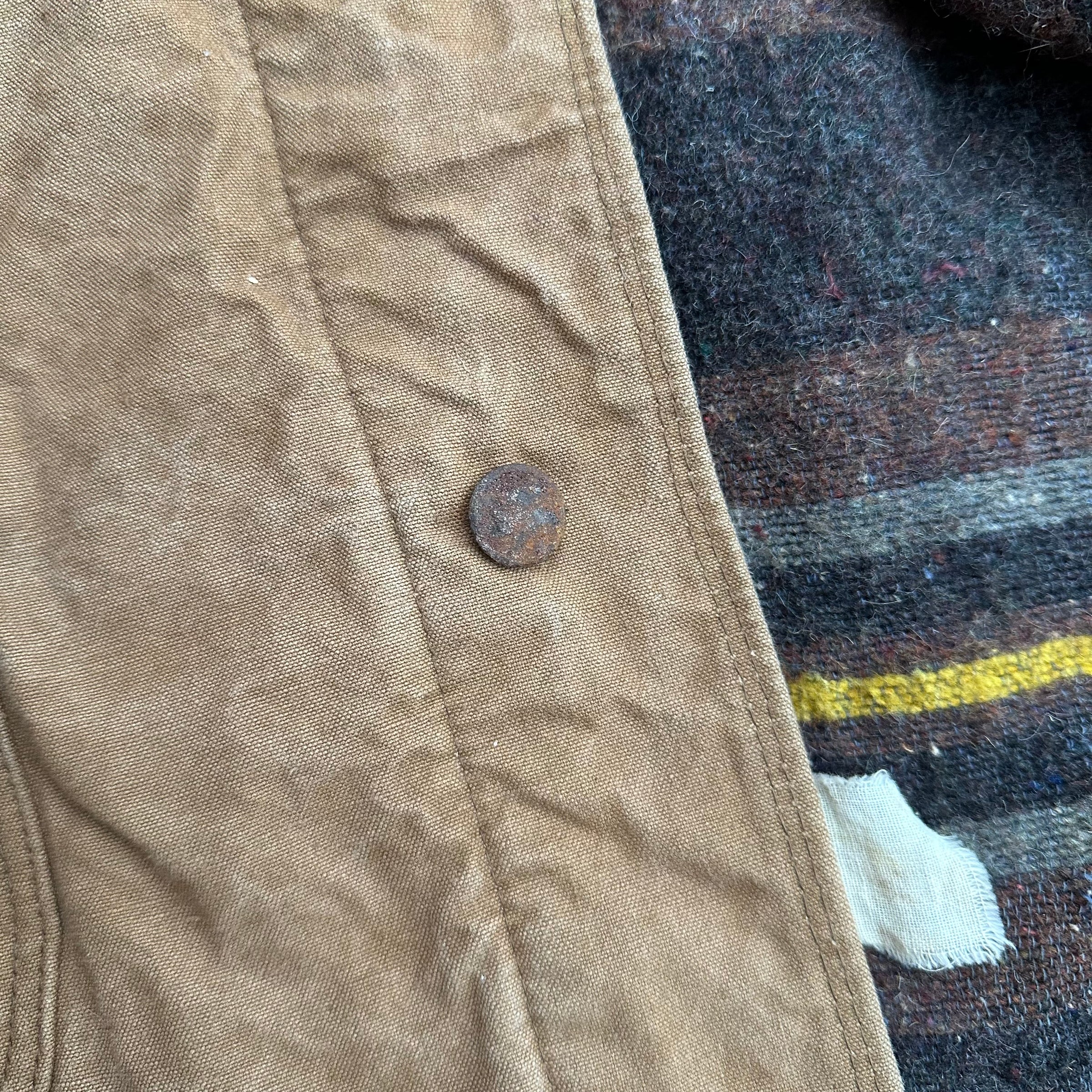 1950’s/60’s Hercules Blanket Lined Duck Canvas Chore Coat 24” Chest