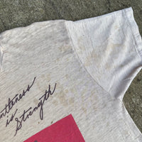 1980’s Gentleness is Strength Support Nonviolence in Men T-Shirt Small