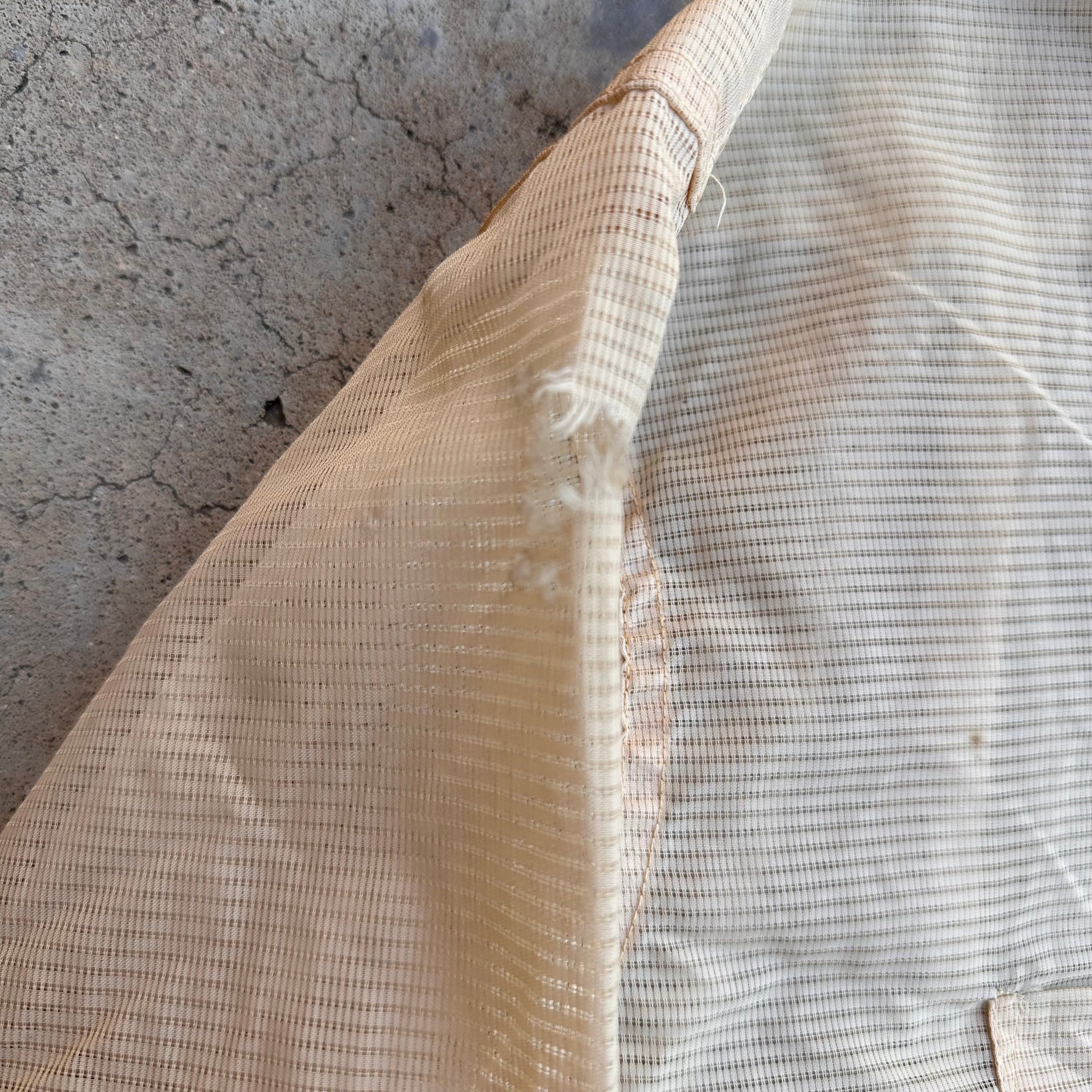 1950’s Penney’s TopFlight Short Sleeve Nylon Loop Collar Shirt XL