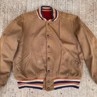 1940’s Butwin Two-Tone Nylon Fleece Reversible Varsity Jacket 24” Chest