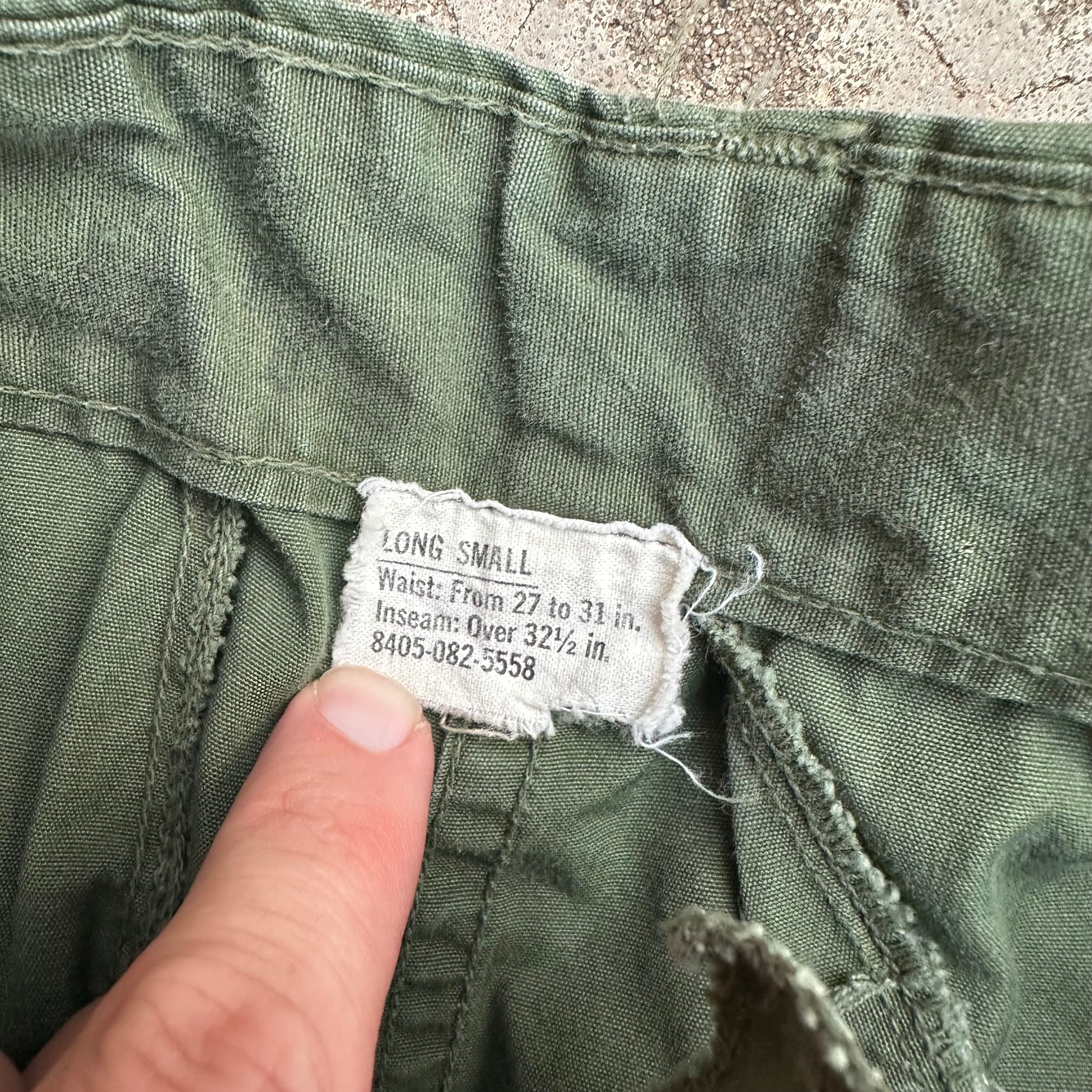 1960’s Vietnam War Second Pattern Poplin Jungle Pants Small Long