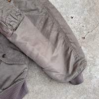 1990’s Alpha Industries Brown Reversible MA-1 Flight Jacket Large 27” Chest