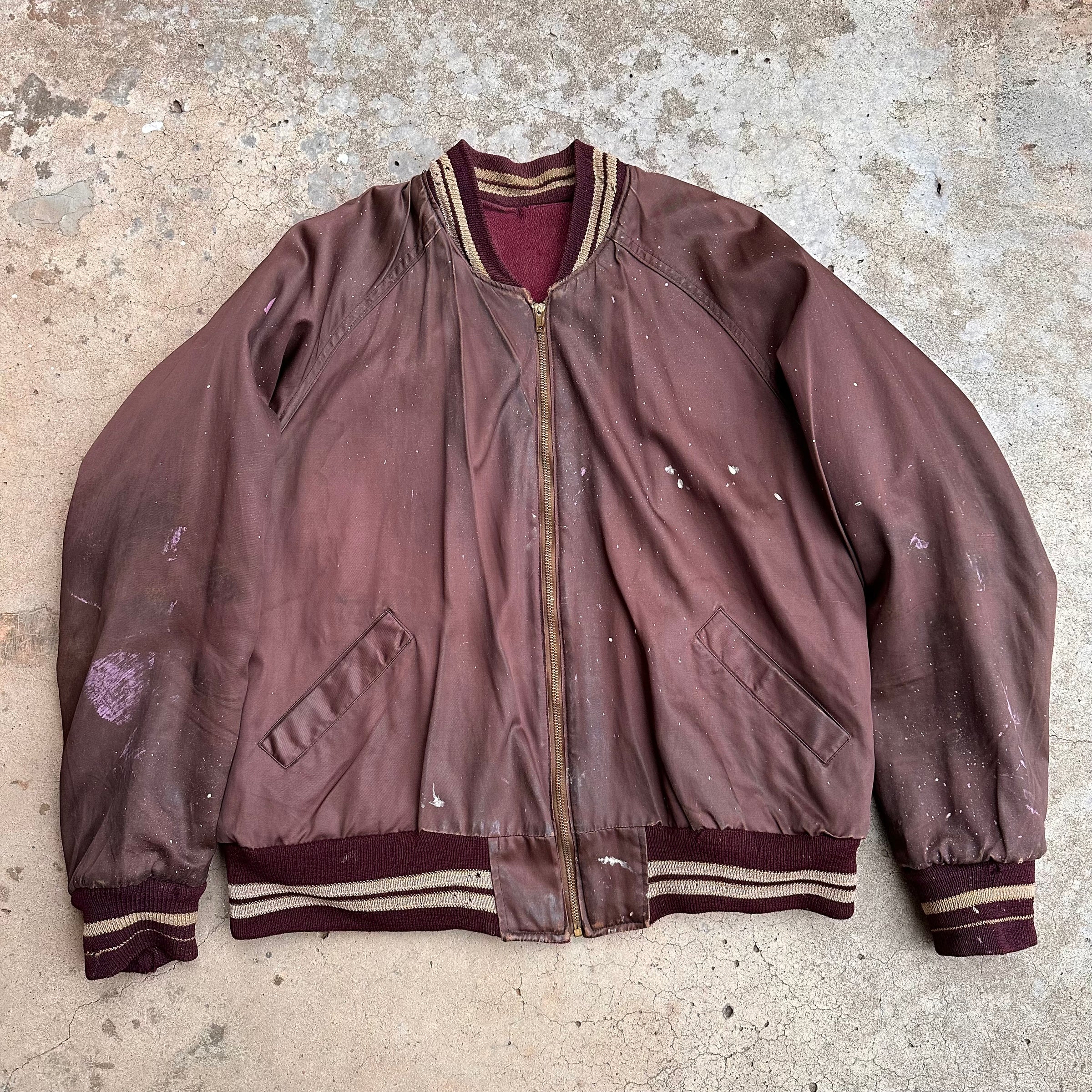 1950’s Painted Reversible Varsity Jacket XL