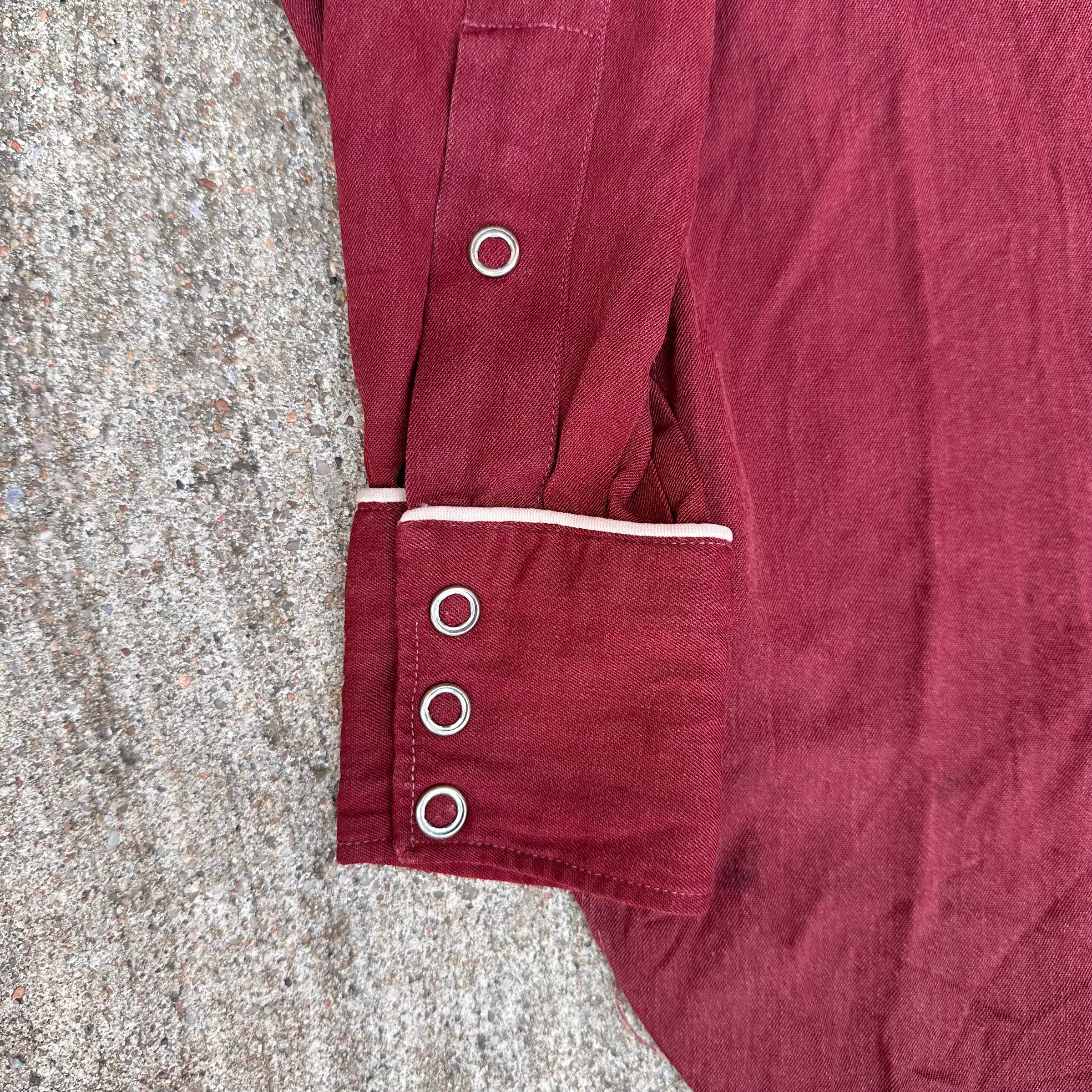 1950’s Miller Embroidered Gabardine Western Shirt Medium