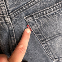 1980’s Black Acid Wash Levi’s 501 Denim Jeans 30” x 30”