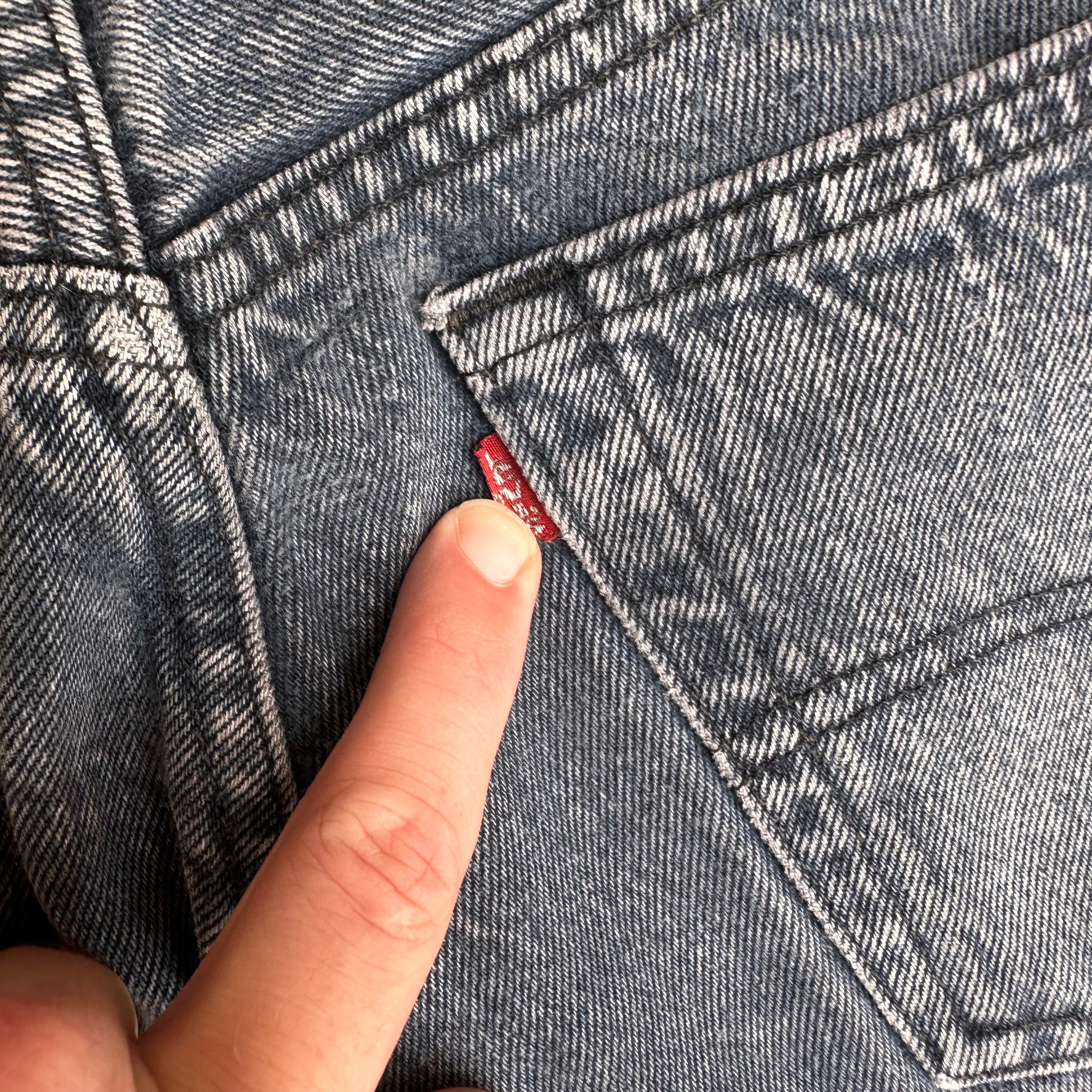 1980’s Black Acid Wash Levi’s 501 Denim Jeans 30” x 30”