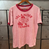 1970’s Islander Tennis Champion Blue Bar Ringer T-Shirt Large
