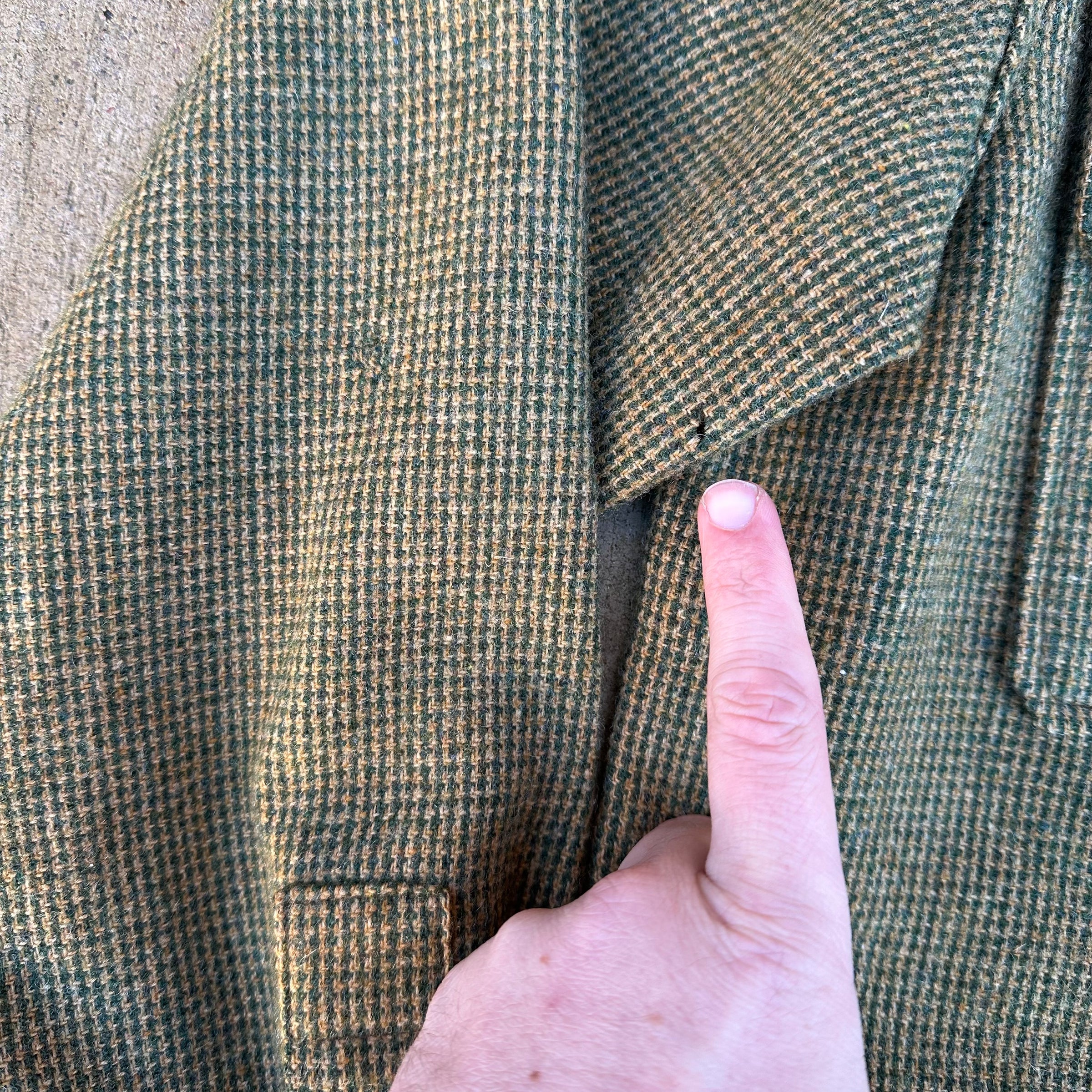 1950’s Field & Stream Gingham Wool Jacket Size 40