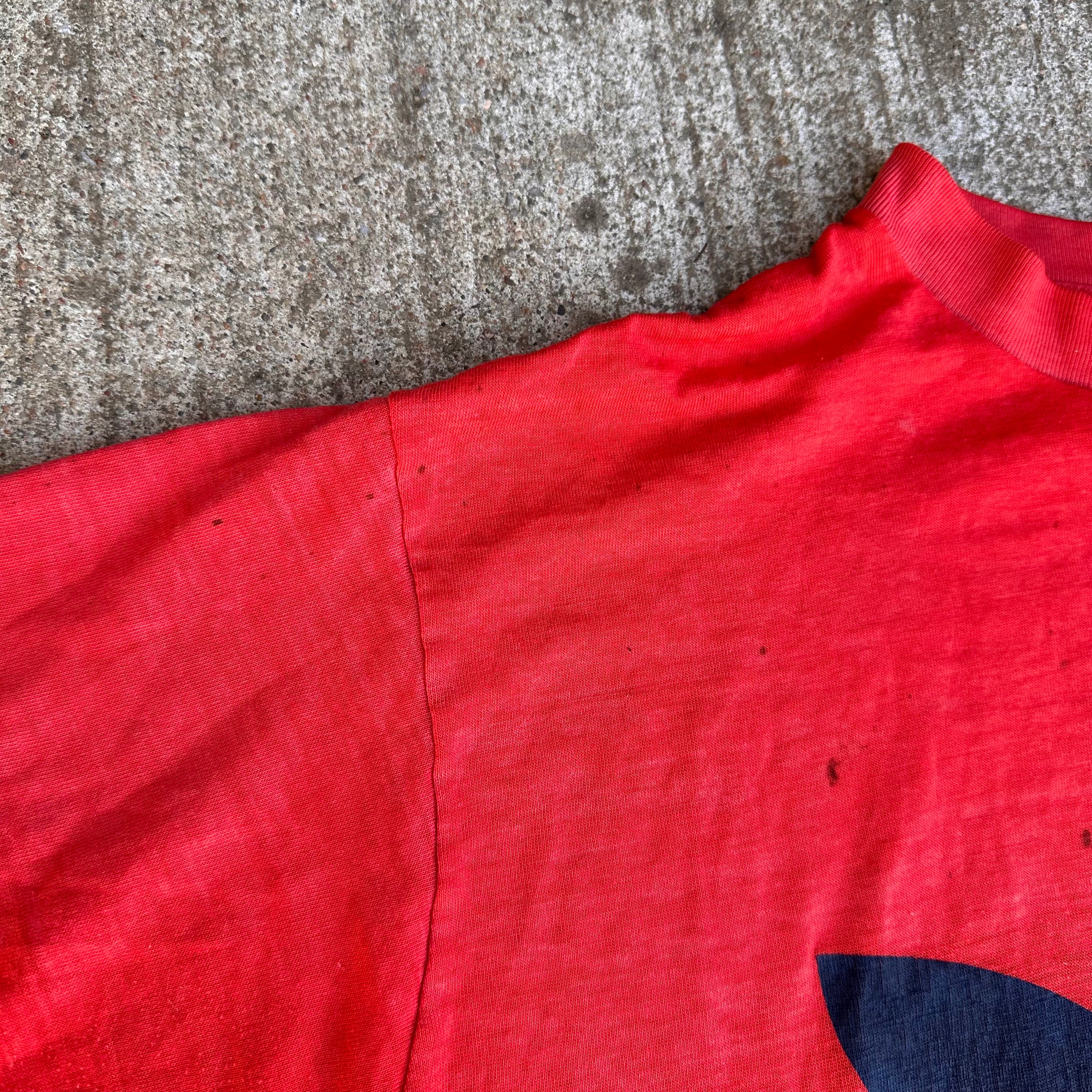 1980’s Thrashed Paper Thin Adidas T-Shirt Large