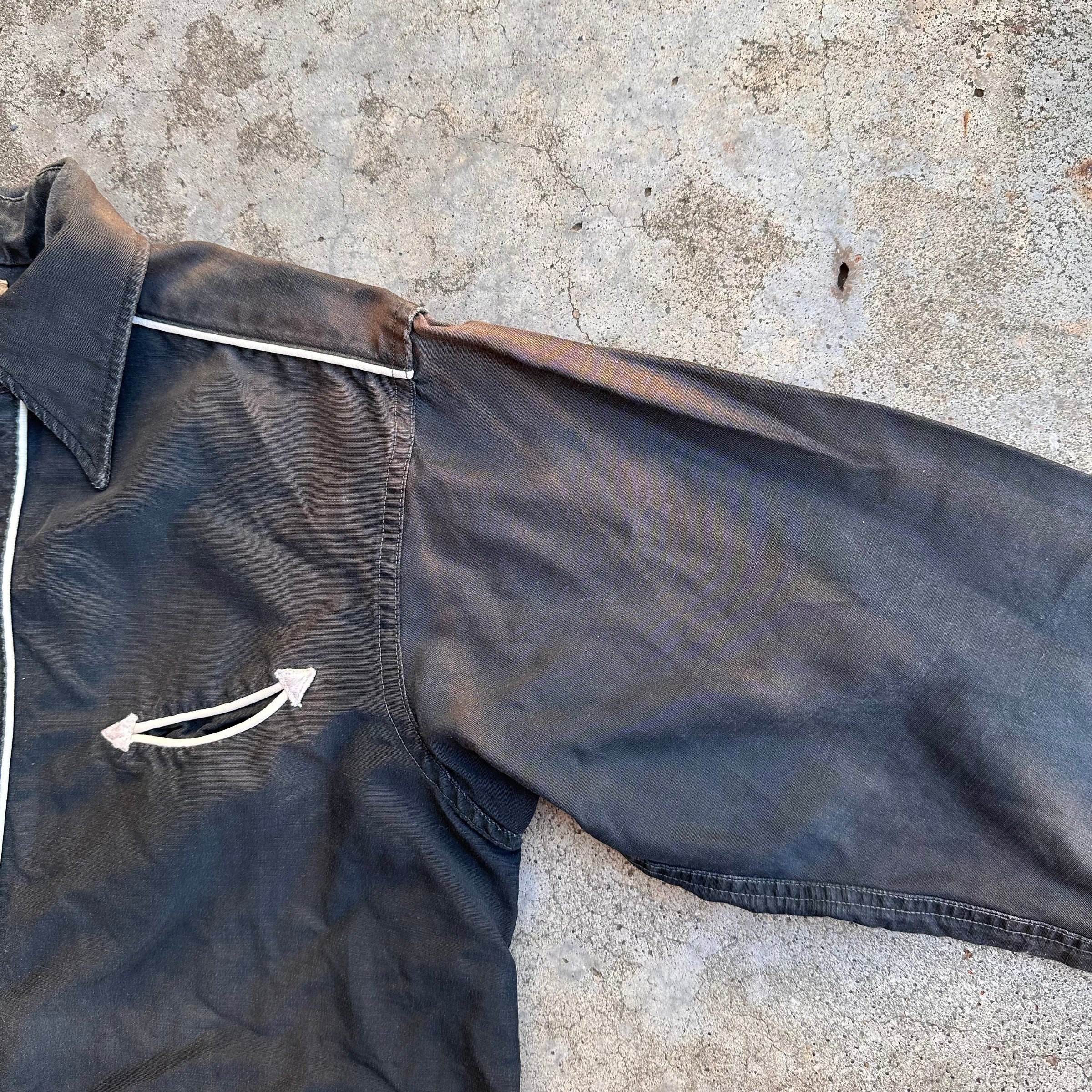 1940’s/50’s Miller Black Cotton Western Shirt Small