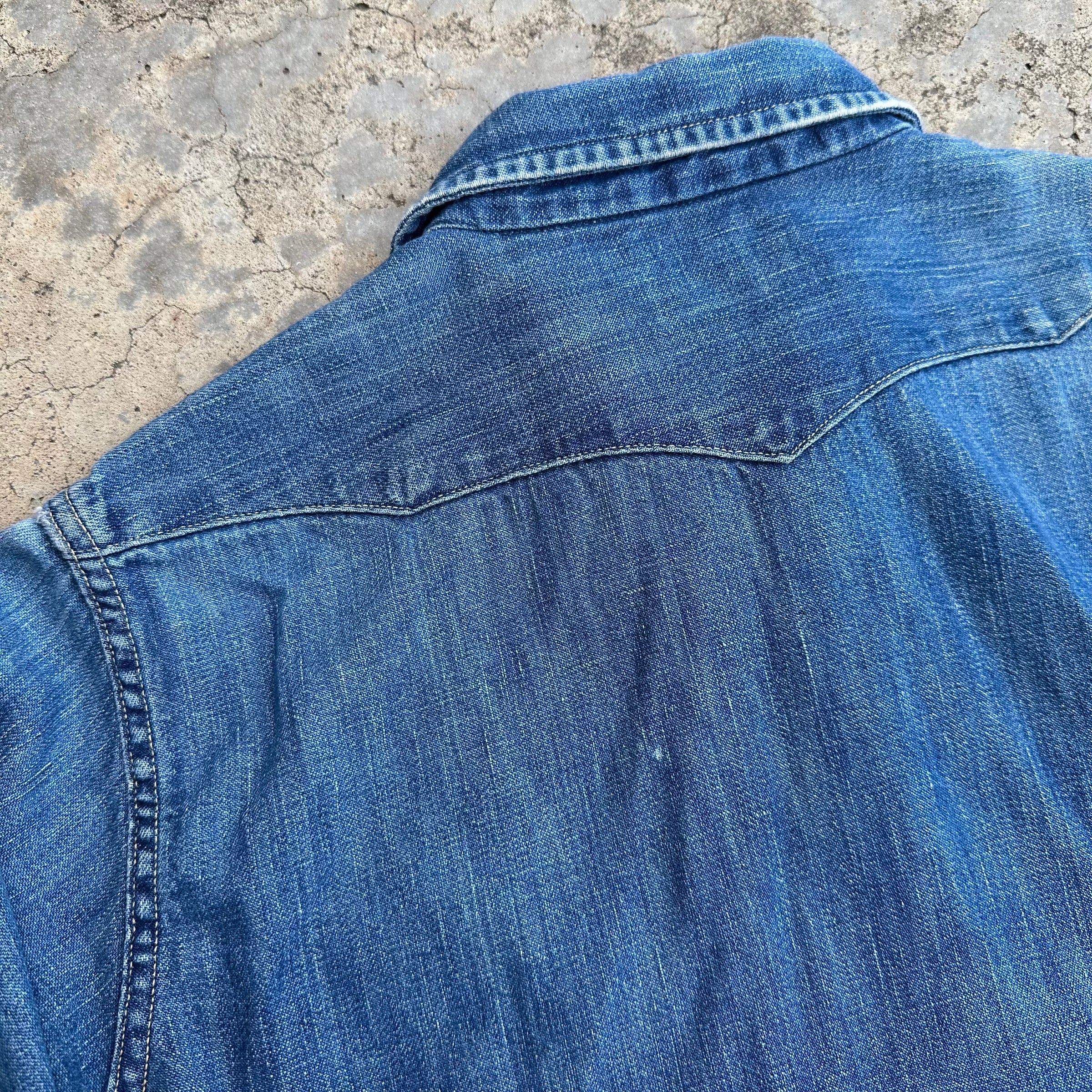 Late 40’s Wrangler Denim Shirt 18.5” Chest