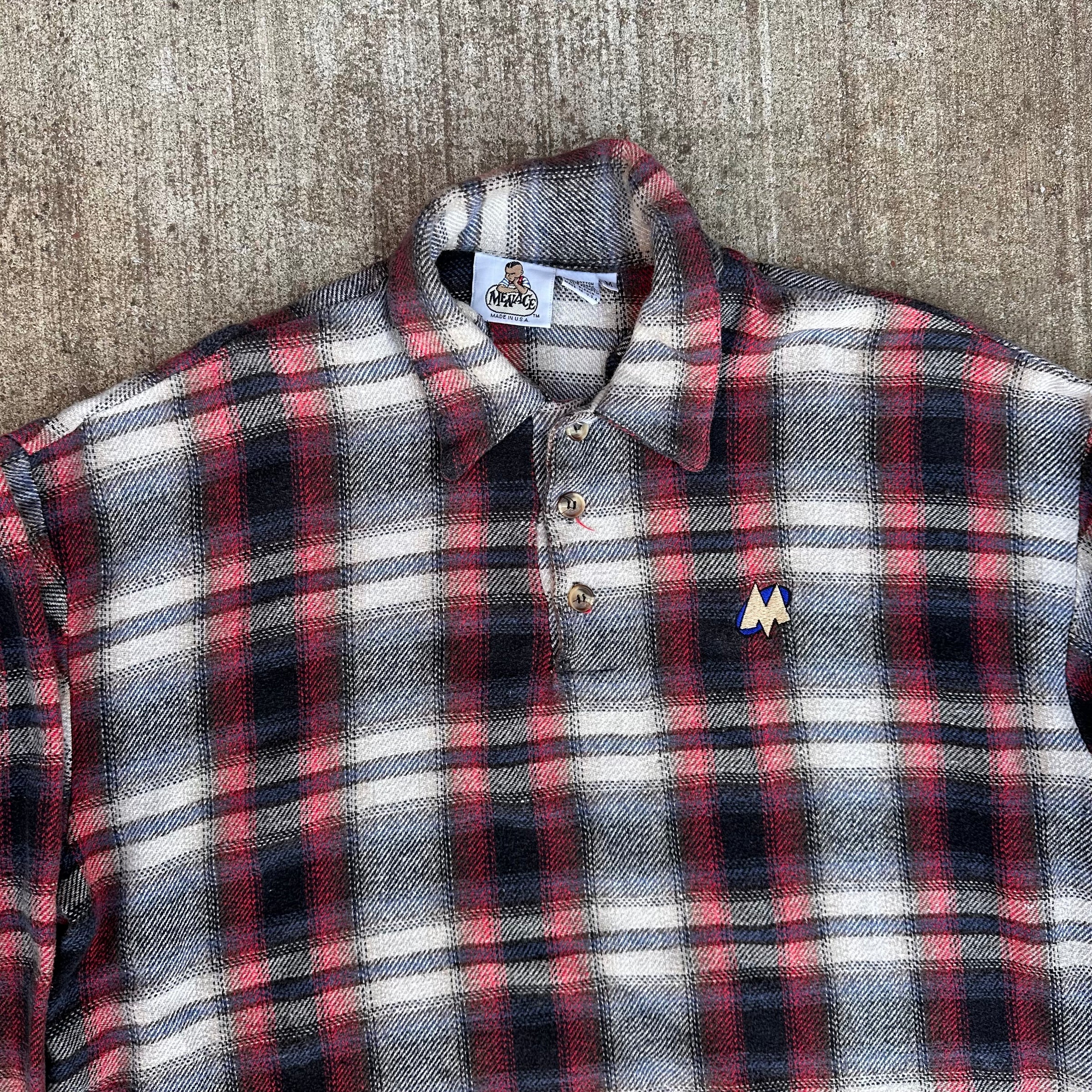 1990’s Menace Skateboards Cotton Flannel Pullover Shirt Medium