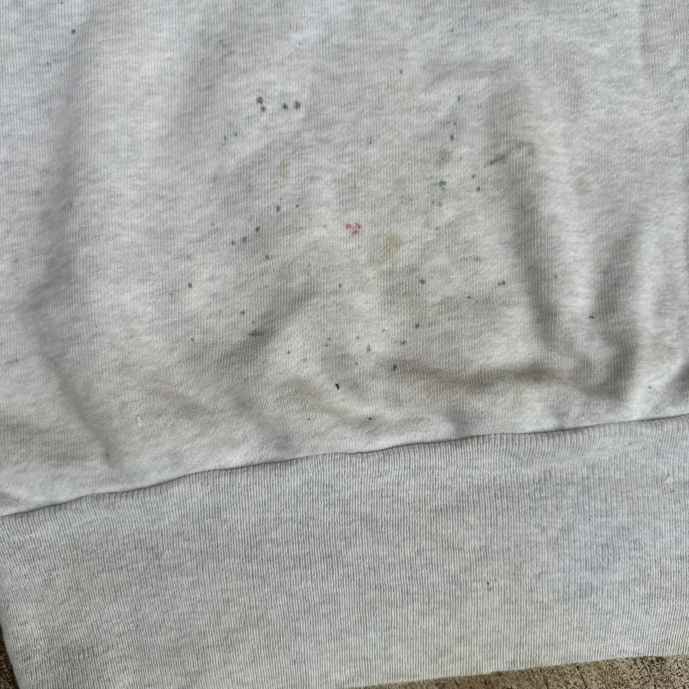 1950’s Notre Dame Champion Running Man Flock Print Sweatshirt Medium