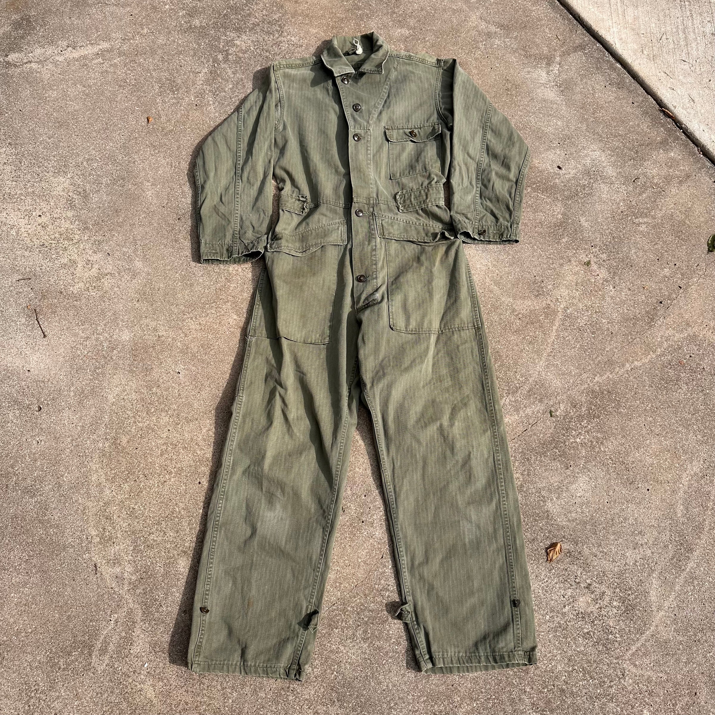 1940’s US Military HBT Coveralls Tagged Small