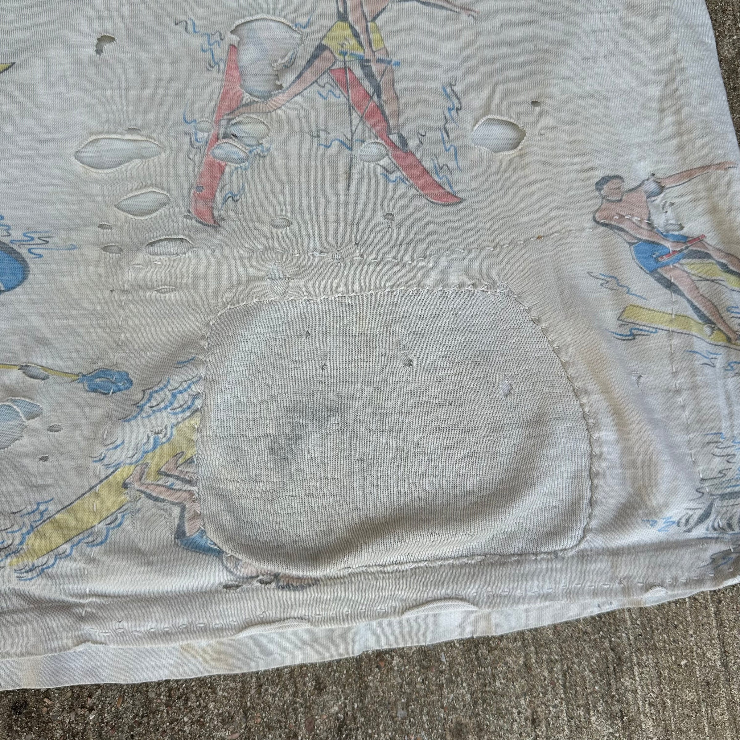 1950’s Thrashed Rockabilly Watersports T-Shirt 17.5” Chest