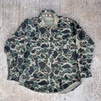 1970’s/80’s Cabelas Hunting Camo Brushed Cotton Flannel Shirt XL