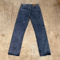 1980’s Black Acid Wash Levi’s 501 Denim Jeans 30” x 30”