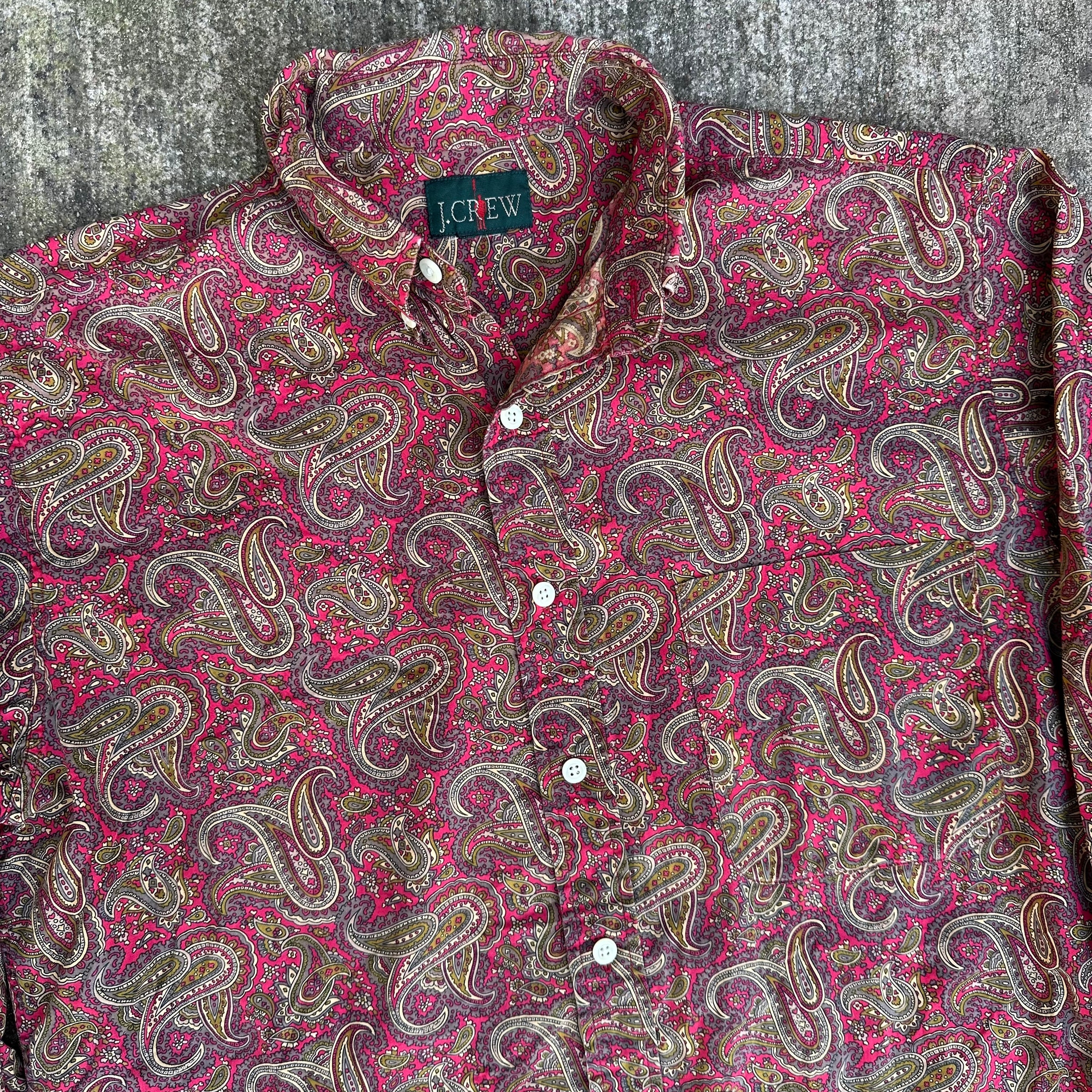 1990’s J Crew Paisley Button Down Shirt Large
